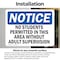 Signmission No Students Permitted In This Area Without OSHA Notice Sign, Vinyl Decal, 18in W x 12in L, 2PK OS-2PACK-NS-D-1218-L-14873 - alternate 2